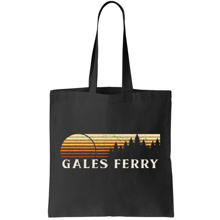 Gales Ferry Ct Vintage Evergreen Sunset Eighties Tote Bag