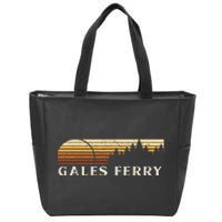 Gales Ferry Ct Vintage Evergreen Sunset Eighties Zip Tote Bag