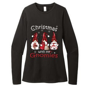 Gnome Family Christmas Shirts For Women Buffalo Plaid Womens CVC Long Sleeve Shirt