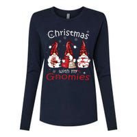 Gnome Family Christmas Shirts For Women Buffalo Plaid Womens Cotton Relaxed Long Sleeve T-Shirt