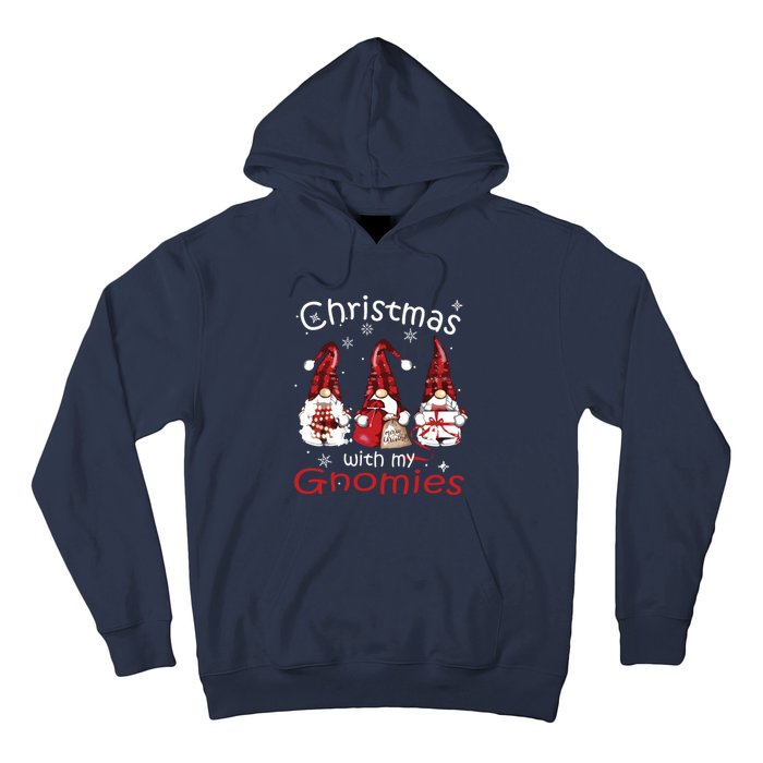 Gnome Family Christmas Shirts For Women Buffalo Plaid Hoodie