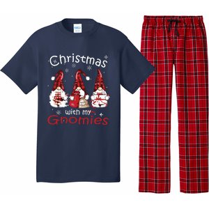 Gnome Family Christmas Shirts For Women Buffalo Plaid Pajama Set