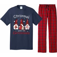 Gnome Family Christmas Shirts For Women Buffalo Plaid Pajama Set