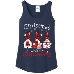 Gnome Family Christmas Shirts For Women Buffalo Plaid Ladies Essential Tank