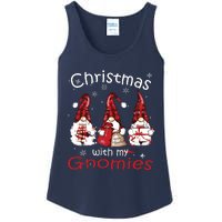 Gnome Family Christmas Shirts For Women Buffalo Plaid Ladies Essential Tank