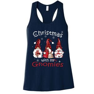 Gnome Family Christmas Shirts For Women Buffalo Plaid Women's Racerback Tank