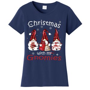 Gnome Family Christmas Shirts For Women Buffalo Plaid Women's T-Shirt