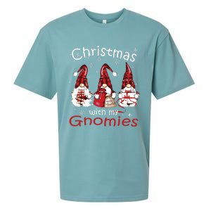 Gnome Family Christmas Shirts For Women Buffalo Plaid Sueded Cloud Jersey T-Shirt