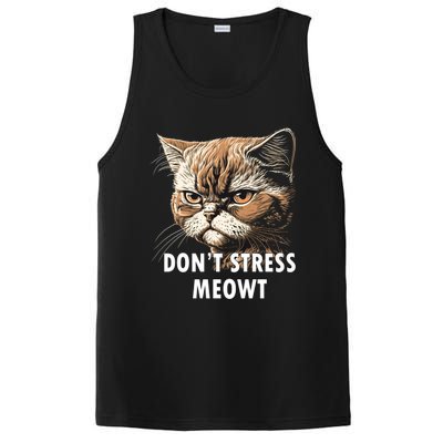 Grumpy Funny Cat Dont Stress Meowt Silly Cats Lover Great Gift PosiCharge Competitor Tank