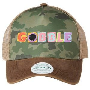 Gobble Funny Cute Turkey Face Cute Turkey Family Thanksgiving Thanksgivings Legacy Tie Dye Trucker Hat