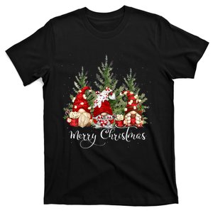 Gnome Family Christmas Buffalo Plaid Merry Christmas T-Shirt