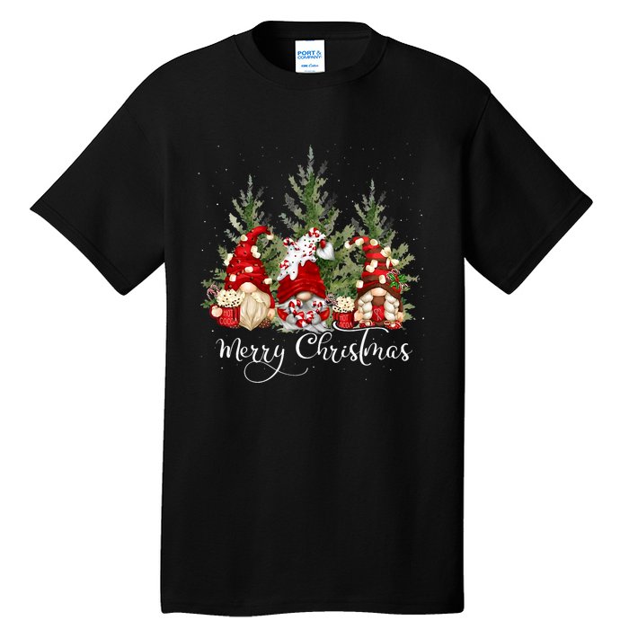 Gnome Family Christmas Buffalo Plaid Merry Christmas Tall T-Shirt