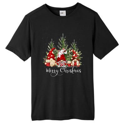 Gnome Family Christmas Buffalo Plaid Merry Christmas Tall Fusion ChromaSoft Performance T-Shirt