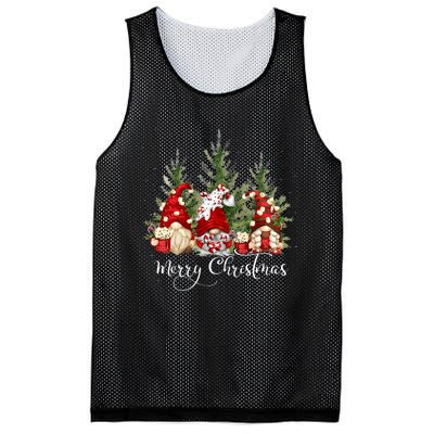 Gnome Family Christmas Buffalo Plaid Merry Christmas Mesh Reversible Basketball Jersey Tank