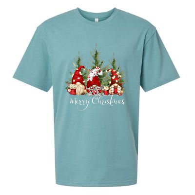 Gnome Family Christmas Buffalo Plaid Merry Christmas Sueded Cloud Jersey T-Shirt