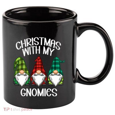 Gnome Family Christmas Buffalo Plaid 11oz C Handle Ceramic Mug
