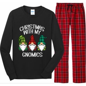 Gnome Family Christmas Buffalo Plaid Long Sleeve Pajama Set