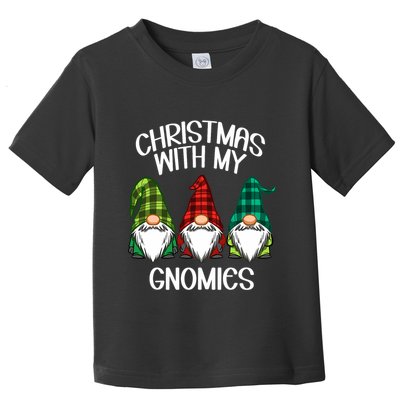 Gnome Family Christmas Buffalo Plaid Toddler T-Shirt