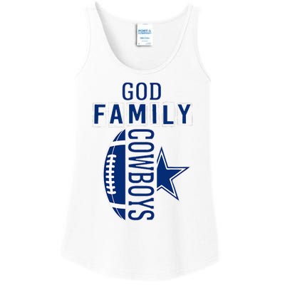 God Family Cowboys FatherS Day Ladies Essential Tank