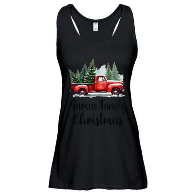 Garcia Family Christmas Vintage Red Wagon Truck Xmas Tree Ladies Essential Flowy Tank