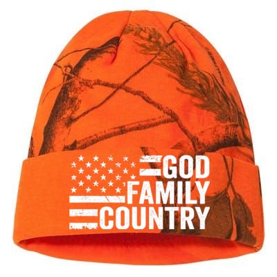 God Family Country - Patriotic Christian American Flag Kati Licensed 12" Camo Beanie