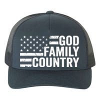 God Family Country - Patriotic Christian American Flag Yupoong Adult 5-Panel Trucker Hat