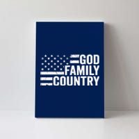 God Family Country - Patriotic Christian American Flag Canvas