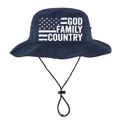 God Family Country - Patriotic Christian American Flag Legacy Cool Fit Booney Bucket Hat