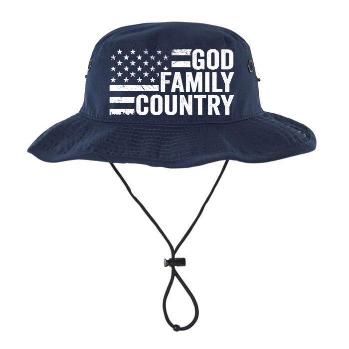 God Family Country - Patriotic Christian American Flag Legacy Cool Fit Booney Bucket Hat