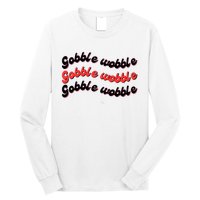 Gobble Funny Cute Turkey Face Cute Turkey Family Thanksgiving Thanksgivings Long Sleeve Shirt