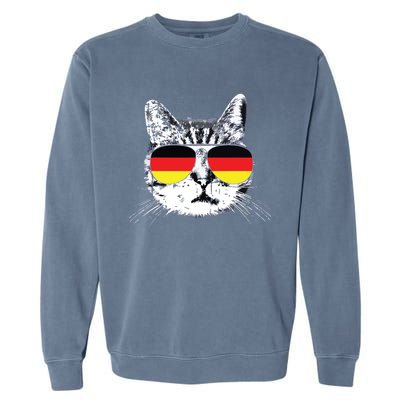 German Flag Cat Heritage Pride Germany Oktoberfest Garment-Dyed Sweatshirt