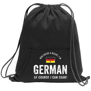 German Food Chef Flag Cute Funny Cooking Gift Sweatshirt Cinch Pack Bag