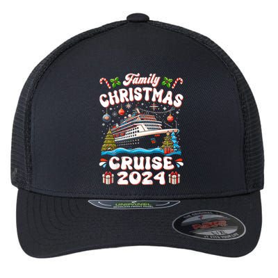 Groovy Family Christmas Cruise Squad 2024 Family Trip Xmas Flexfit Unipanel Trucker Cap