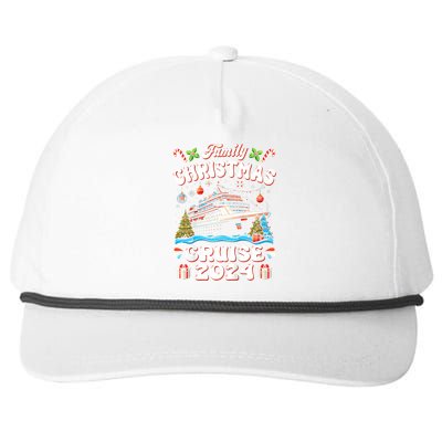 Groovy Family Christmas Cruise Squad 2024 Family Trip Xmas Snapback Five-Panel Rope Hat