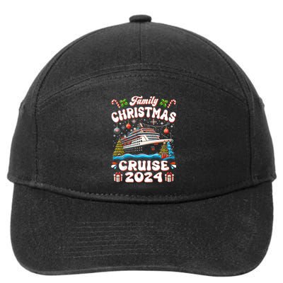 Groovy Family Christmas Cruise Squad 2024 Family Trip Xmas 7-Panel Snapback Hat