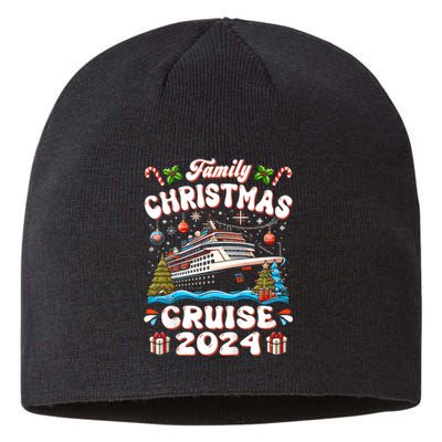 Groovy Family Christmas Cruise Squad 2024 Family Trip Xmas Sustainable Beanie