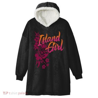Guam Flower Chamorrita Guam Island Guaian Chamorro Gift Hooded Wearable Blanket