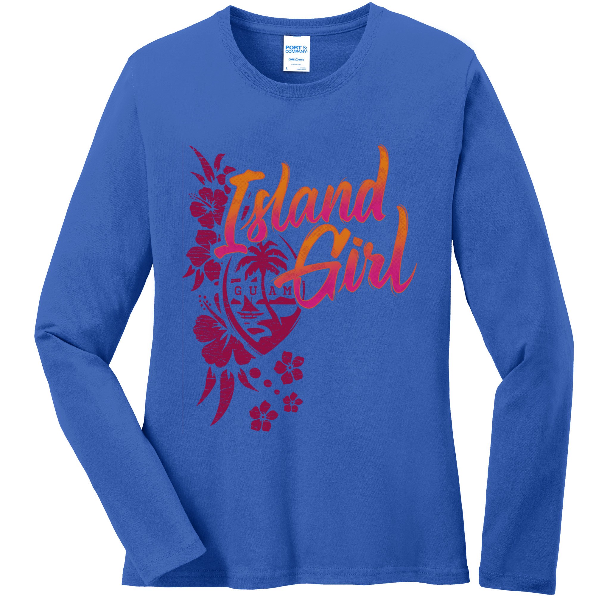 Guam Flower Chamorrita Guam Island Guaian Chamorro Gift Ladies Long Sleeve Shirt