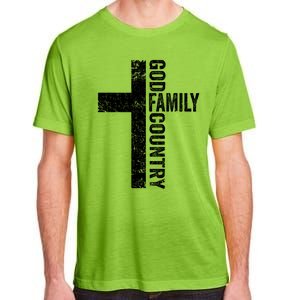 God Family Country Cute Gift Patriotic Freedom Christian Faith Cross Gift Adult ChromaSoft Performance T-Shirt