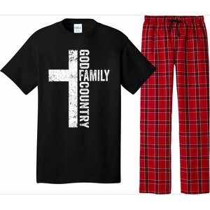 God Family Country Cute Gift Patriotic Freedom Christian Faith Cross Gift Pajama Set