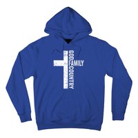 God Family Country Cute Gift Patriotic Freedom Christian Faith Cross Gift Hoodie