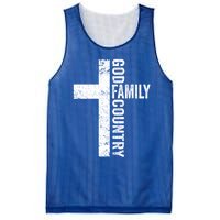 God Family Country Cute Gift Patriotic Freedom Christian Faith Cross Gift Mesh Reversible Basketball Jersey Tank