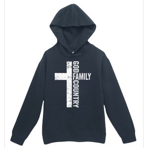 God Family Country Cute Gift Patriotic Freedom Christian Faith Cross Gift Urban Pullover Hoodie