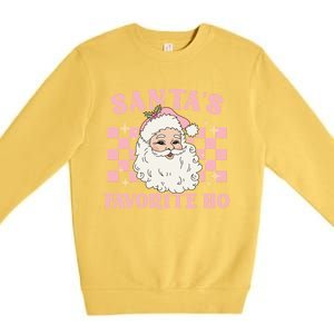 Groovy Funny Christmas Holiday Santas Favorite Ho Gift Premium Crewneck Sweatshirt