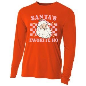 Groovy Funny Christmas Holiday Santas Favorite Ho Gift Cooling Performance Long Sleeve Crew