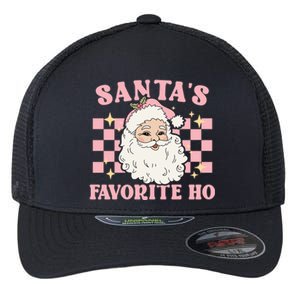 Groovy Funny Christmas Holiday Santas Favorite Ho Gift Flexfit Unipanel Trucker Cap