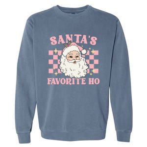 Groovy Funny Christmas Holiday Santas Favorite Ho Gift Garment-Dyed Sweatshirt