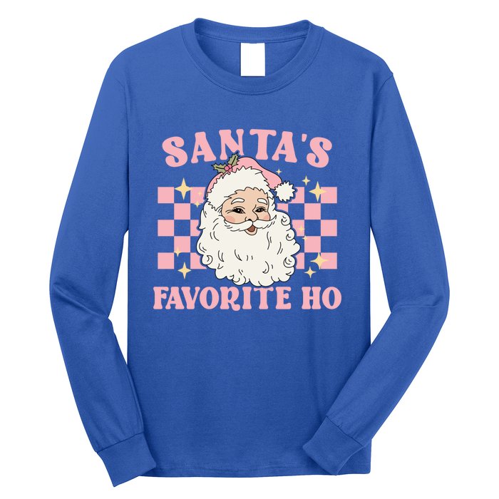 Groovy Funny Christmas Holiday Santas Favorite Ho Gift Long Sleeve Shirt