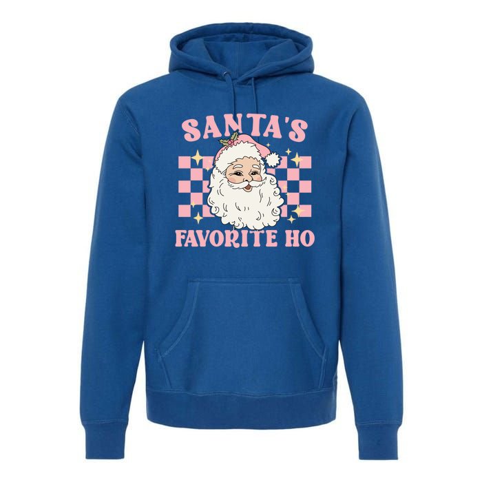 Groovy Funny Christmas Holiday Santas Favorite Ho Gift Premium Hoodie