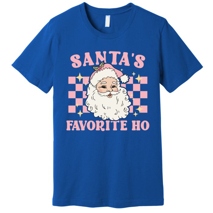 Groovy Funny Christmas Holiday Santas Favorite Ho Gift Premium T-Shirt